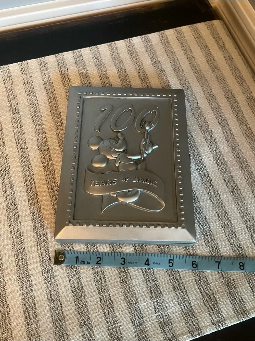Disney Fold-Out Photo Frame in Silver Finish - w/ Collectors Pin - Mickey Mouse